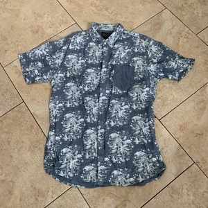 Retrofit button up T shirt